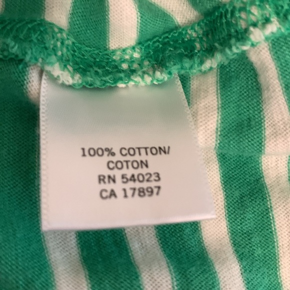 Banana Republic Green and White Stripped Women’s Blouse 100% Cotton - Picture 5 of 5